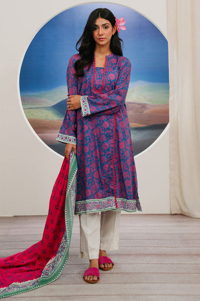 Zellbury | Summer Pret | Kurta Dupatta - 2068 -  Zellbury Women Essential Pret - Original Designer Dress - House of Maryam