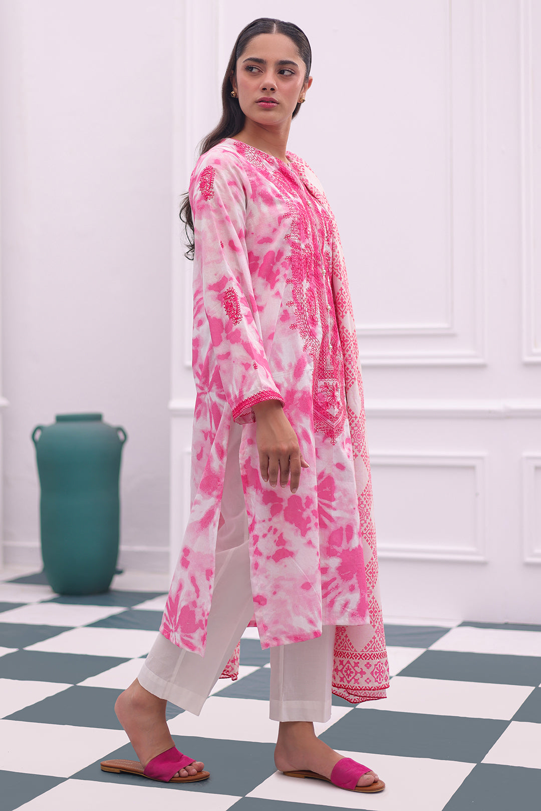 Zellbury | Summer Pret | Embroidered Kurta Dupatta - 2071 -  Zellbury Women Essential Pret - Original Designer Dress - House of Maryam