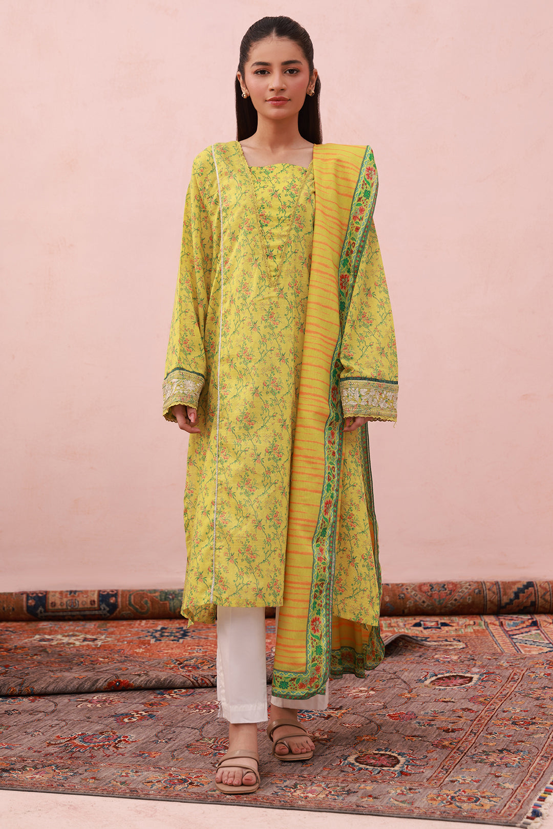 Zellbury | Summer Pret | Embroidered Kurta Dupatta - 2074 -  Zellbury Women Essential Pret - Original Designer Dress - House of Maryam