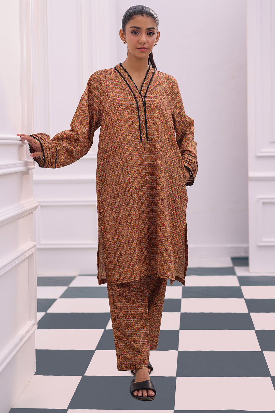 Zellbury | Summer Pret | Kurta Trouser - 2078 -  Zellbury Women Essential Pret - Original Designer Dress - House of Maryam