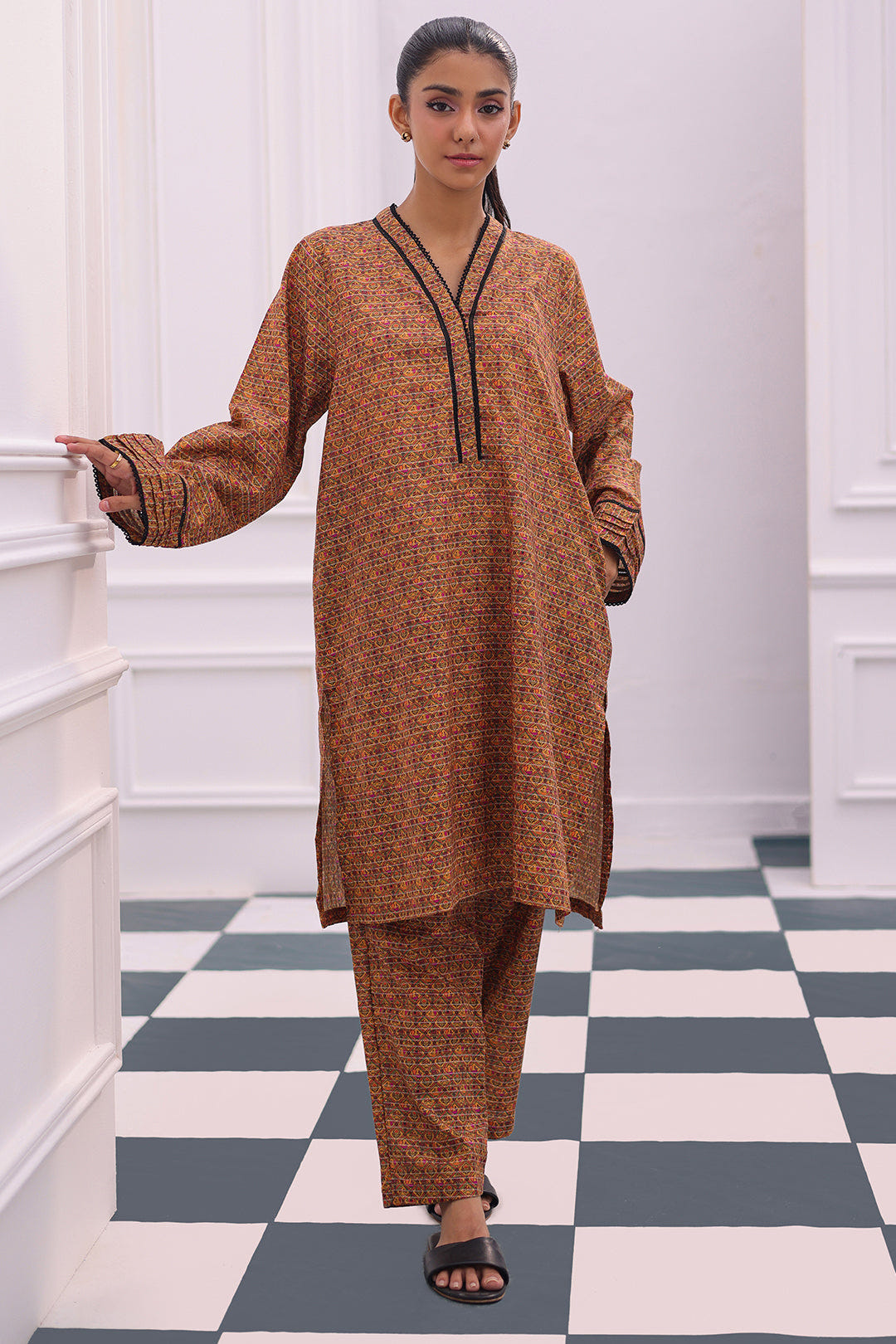 Zellbury | Summer Pret | Kurta Trouser - 2078 -  Zellbury Women Essential Pret - Original Designer Dress - House of Maryam
