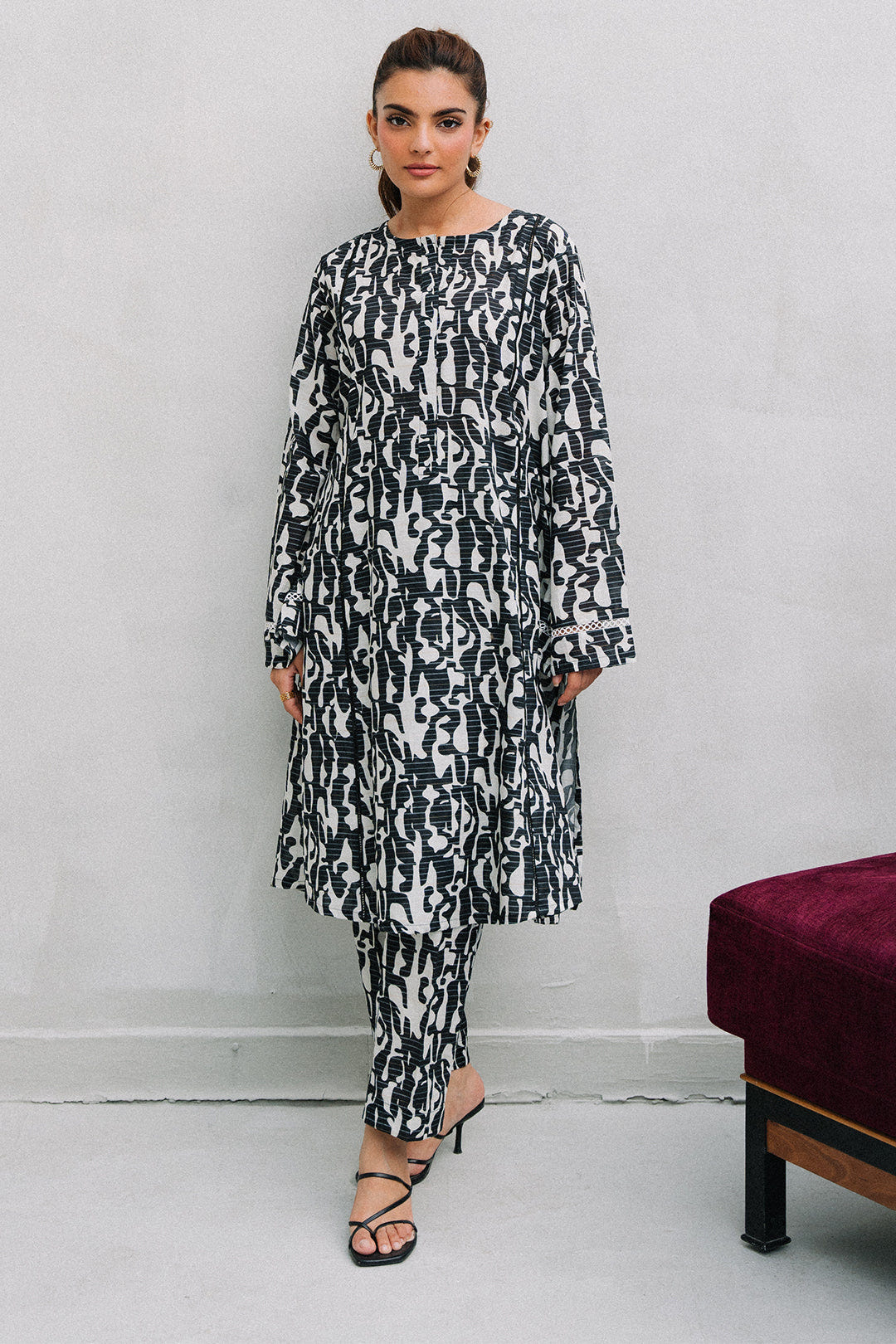 Zellbury | Summer Pret | Kurta Trouser - 2081 -  Zellbury Women Essential Pret - Original Designer Dress - House of Maryam