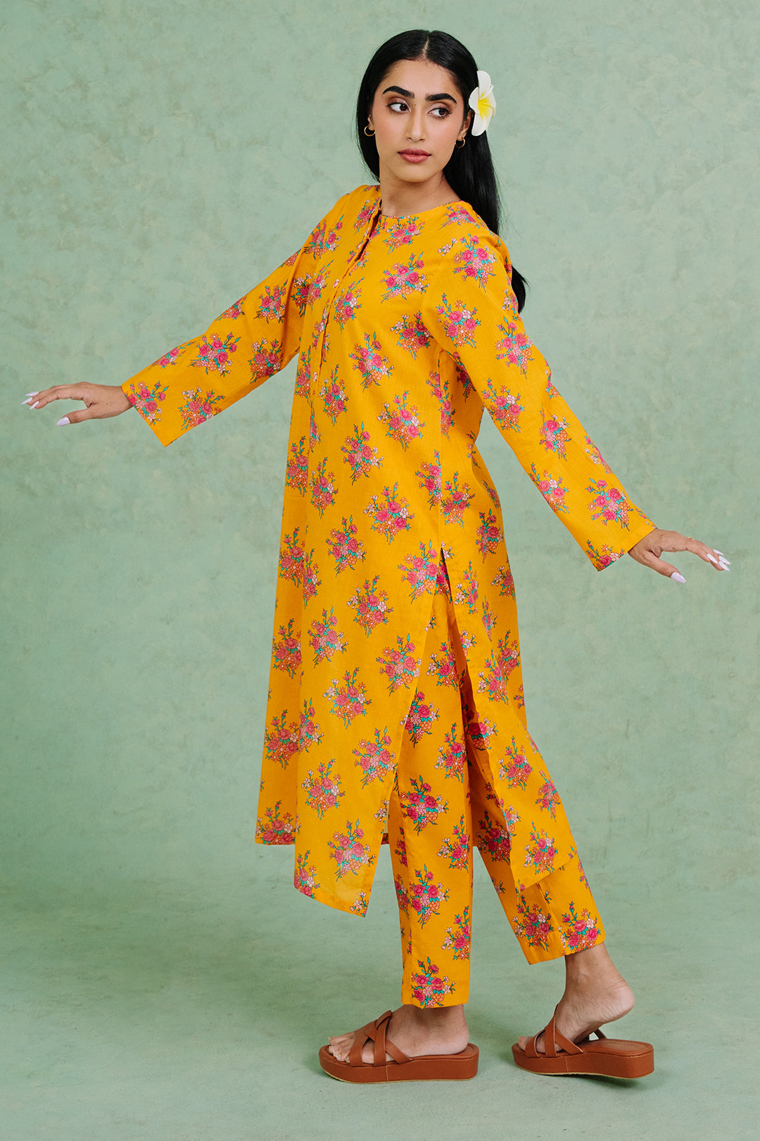 Zellbury | Summer Pret | Kurta Trouser - 2085 -  Zellbury Women Essential Pret - Original Designer Dress - House of Maryam