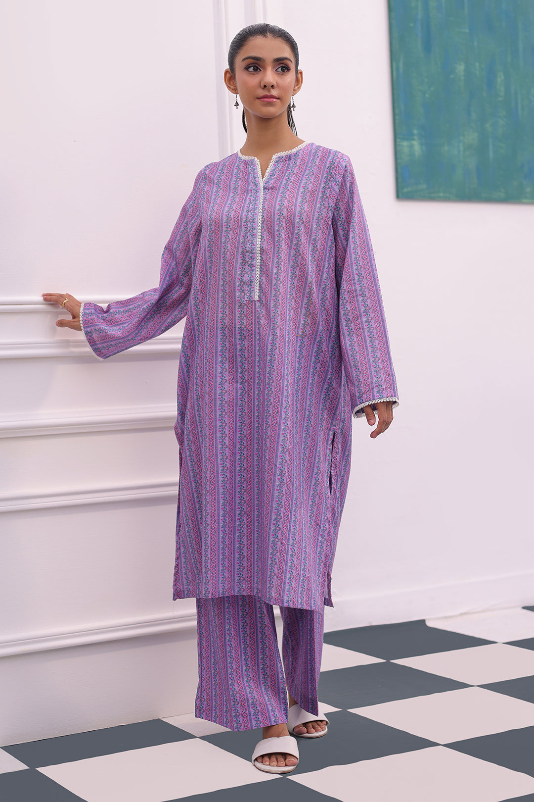 Zellbury | Summer Pret | Kurta Trouser - 2090 -  Zellbury Women Essential Pret - Original Designer Dress - House of Maryam
