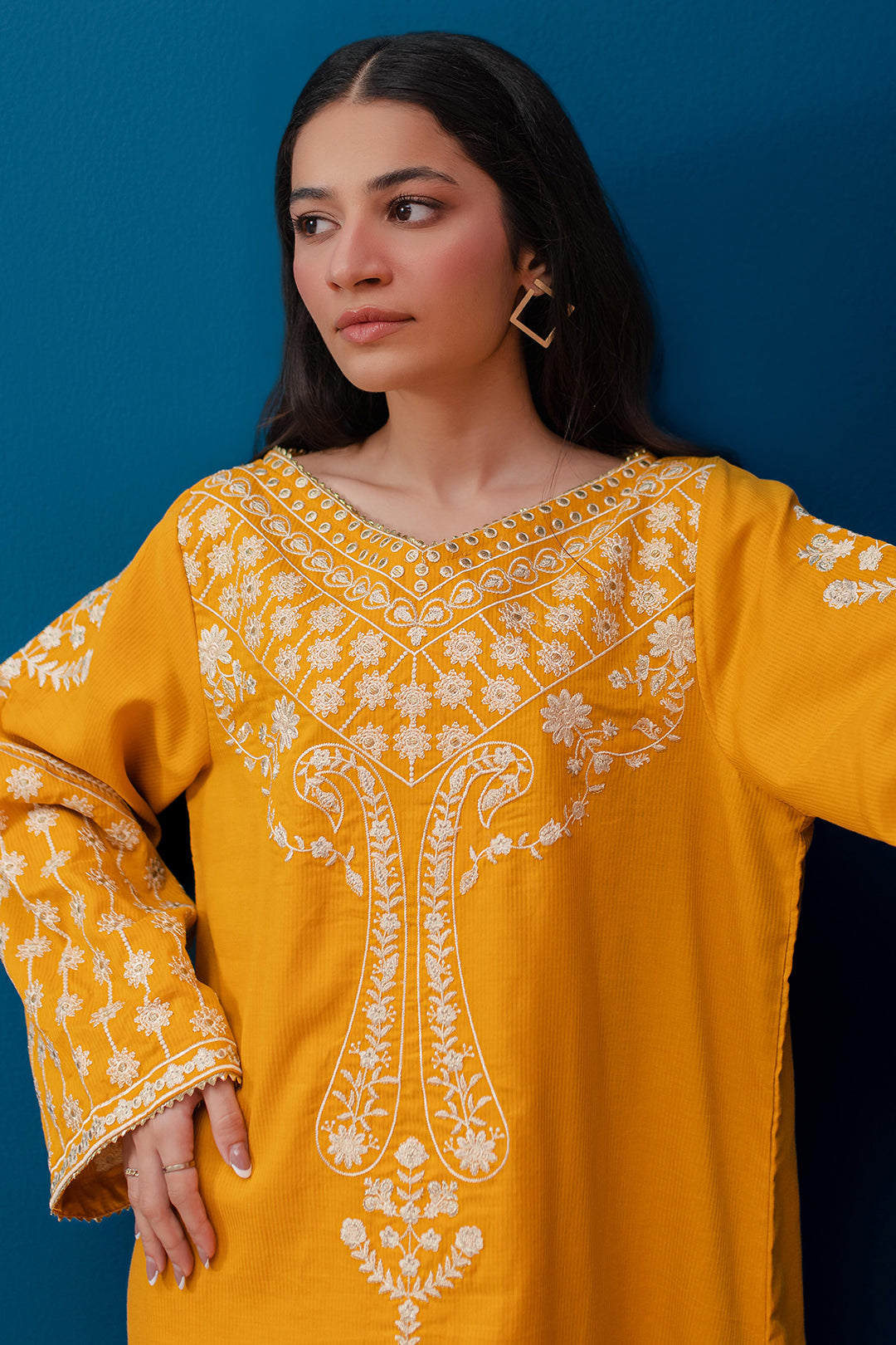 Zellbury | Summer Pret | Embroidered Kurta Trouser - 2122 -  Zellbury Women Signature Pret - Original Designer Dress - House of Maryam