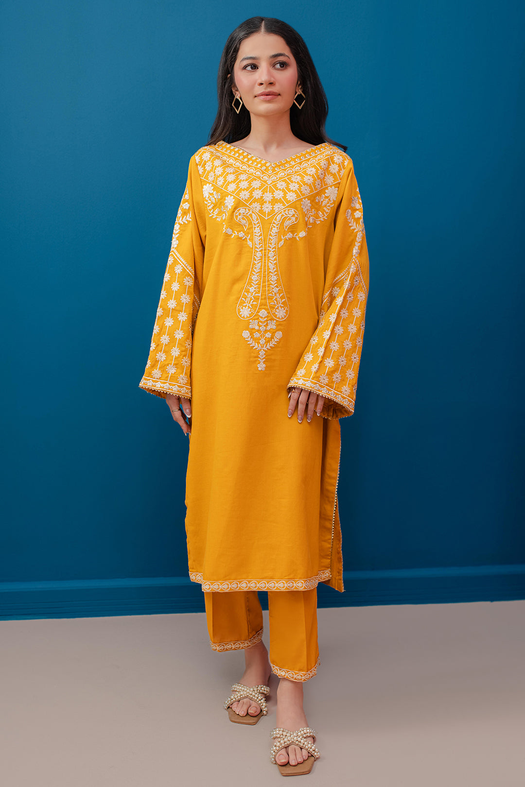 Zellbury | Summer Pret | Embroidered Kurta Trouser - 2122 -  Zellbury Women Signature Pret - Original Designer Dress - House of Maryam