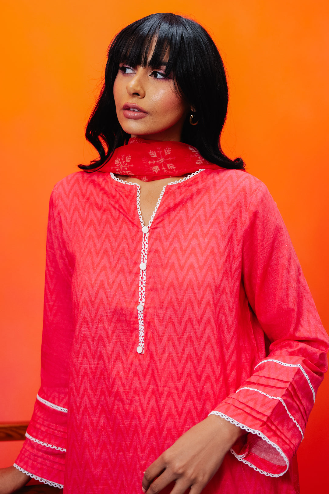 Zellbury | Summer Pret | Kurta Dupatta Trouser - 1525 -  Zellbury Women Essential Pret - Original Designer Dress - House of Maryam