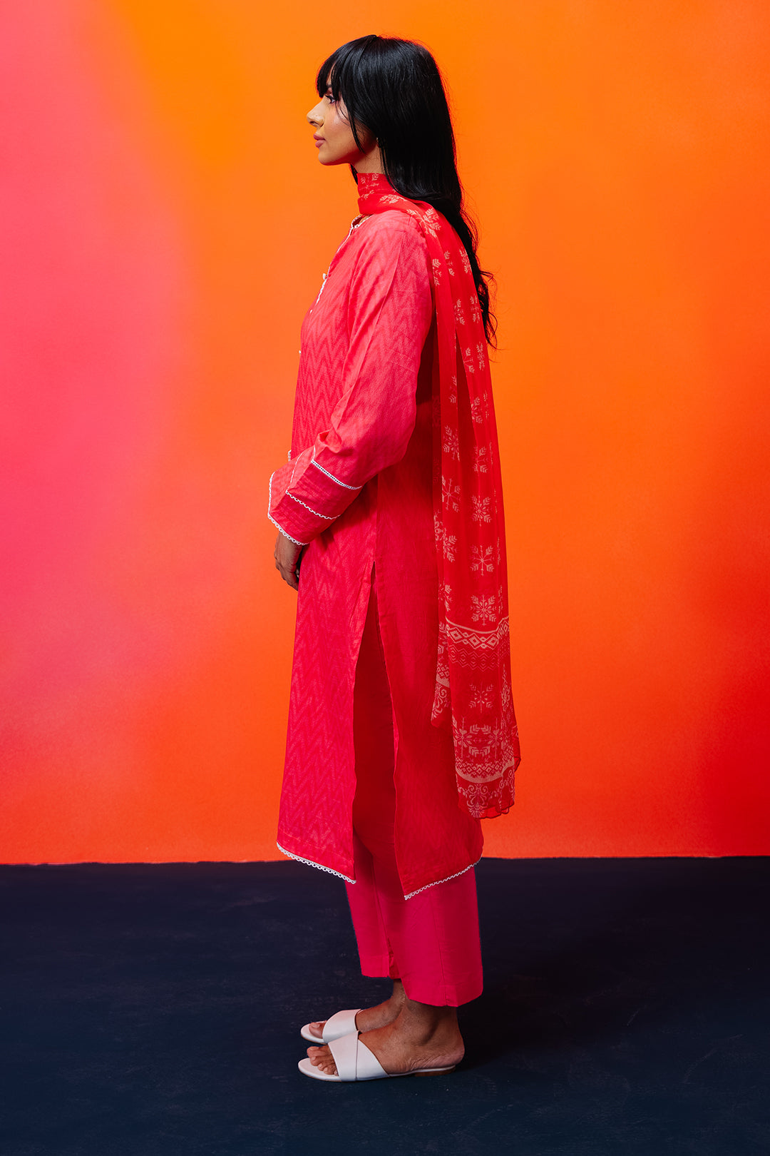 Zellbury | Summer Pret | Kurta Dupatta Trouser - 1525 -  Zellbury Women Essential Pret - Original Designer Dress - House of Maryam