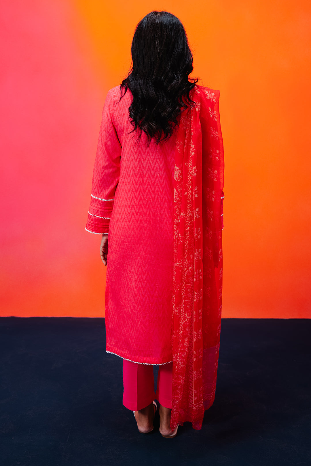 Zellbury | Summer Pret | Kurta Dupatta Trouser - 1525 -  Zellbury Women Essential Pret - Original Designer Dress - House of Maryam
