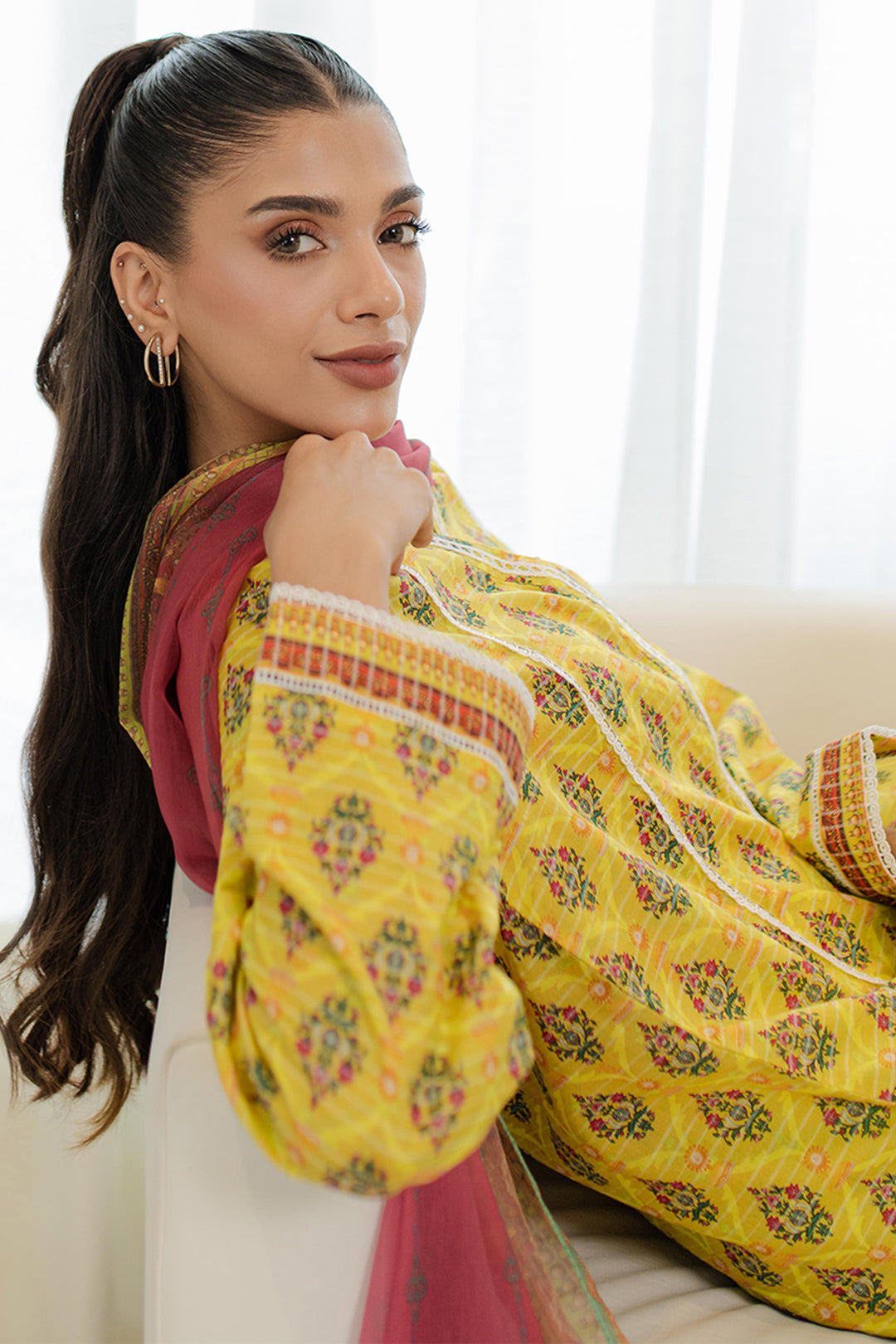 Zellbury | Summer Pret | Kurta Dupatta Trouser - 1746 -  Zellbury Women Essential Pret - Original Designer Dress - House of Maryam