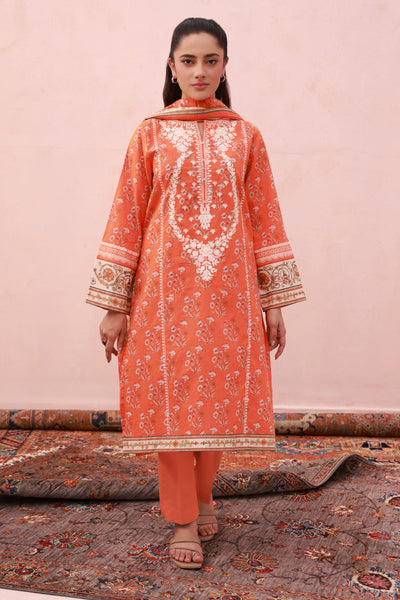 Zellbury | Summer Pret | Embroidered Kurta Dupatta Trouser - 1962 -  Zellbury Women Essential Pret - Original Designer Dress - House of Maryam