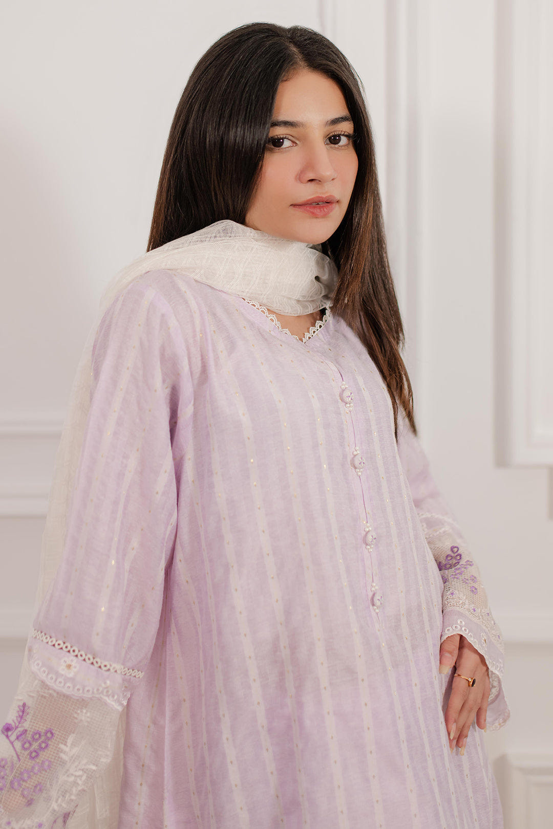 Zellbury | Summer Pret | Embroidered Kurta Dupatta Trouser - 2000 -  Zellbury Women Signature Pret - Original Designer Dress - House of Maryam
