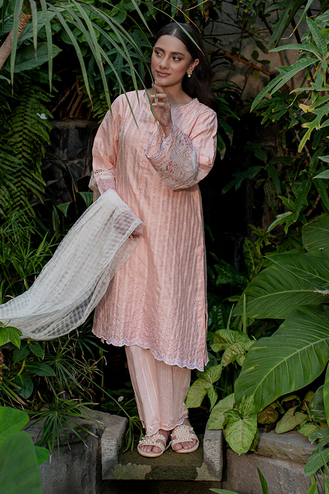 Zellbury | Summer Pret | Embroidered Kurta Dupatta Trouser - 2001 -  Zellbury Women Signature Pret - Original Designer Dress - House of Maryam