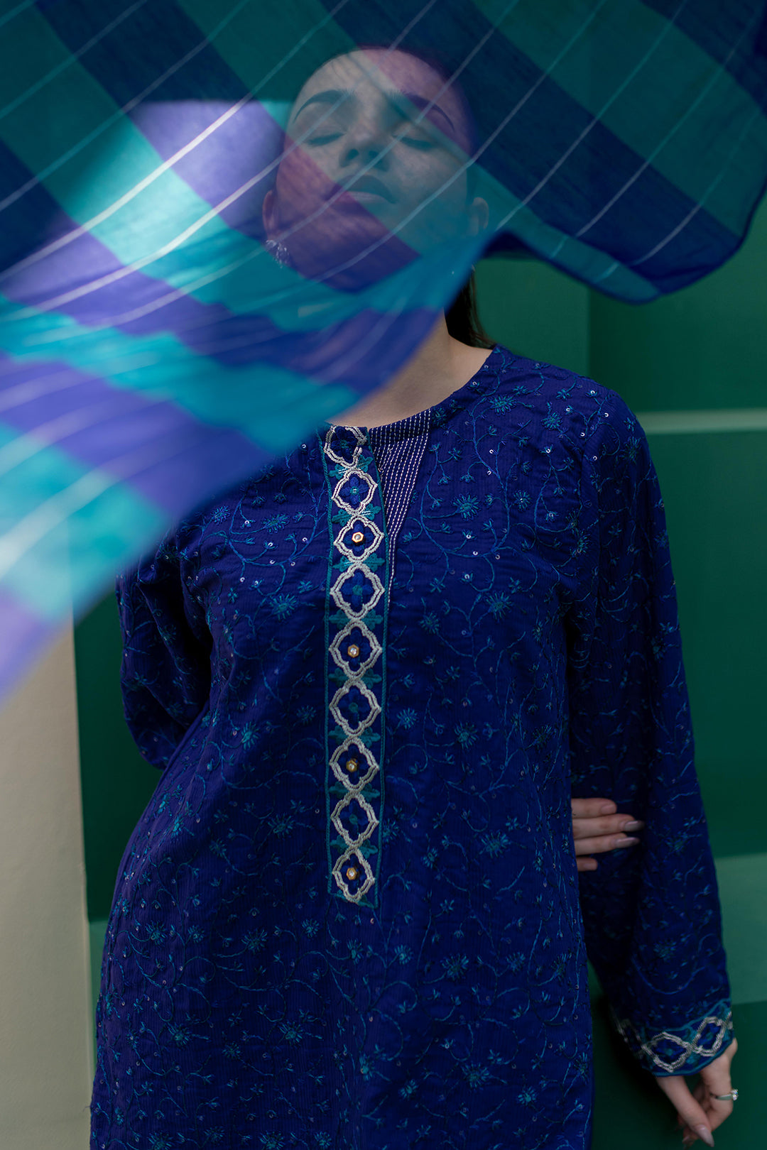 Zellbury | Summer Pret | Embroidered Kurta Dupatta Trouser - 2004 -  Zellbury Women Signature Pret - Original Designer Dress - House of Maryam