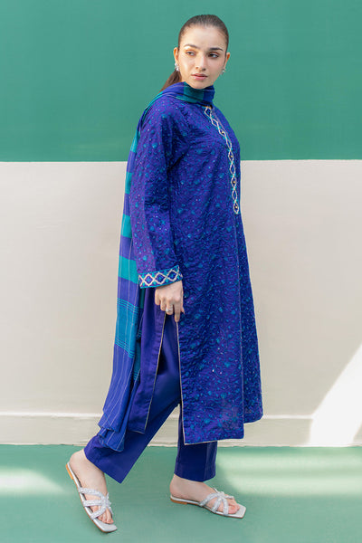 Zellbury | Summer Pret | Embroidered Kurta Dupatta Trouser - 2004 -  Zellbury Women Signature Pret - Original Designer Dress - House of Maryam