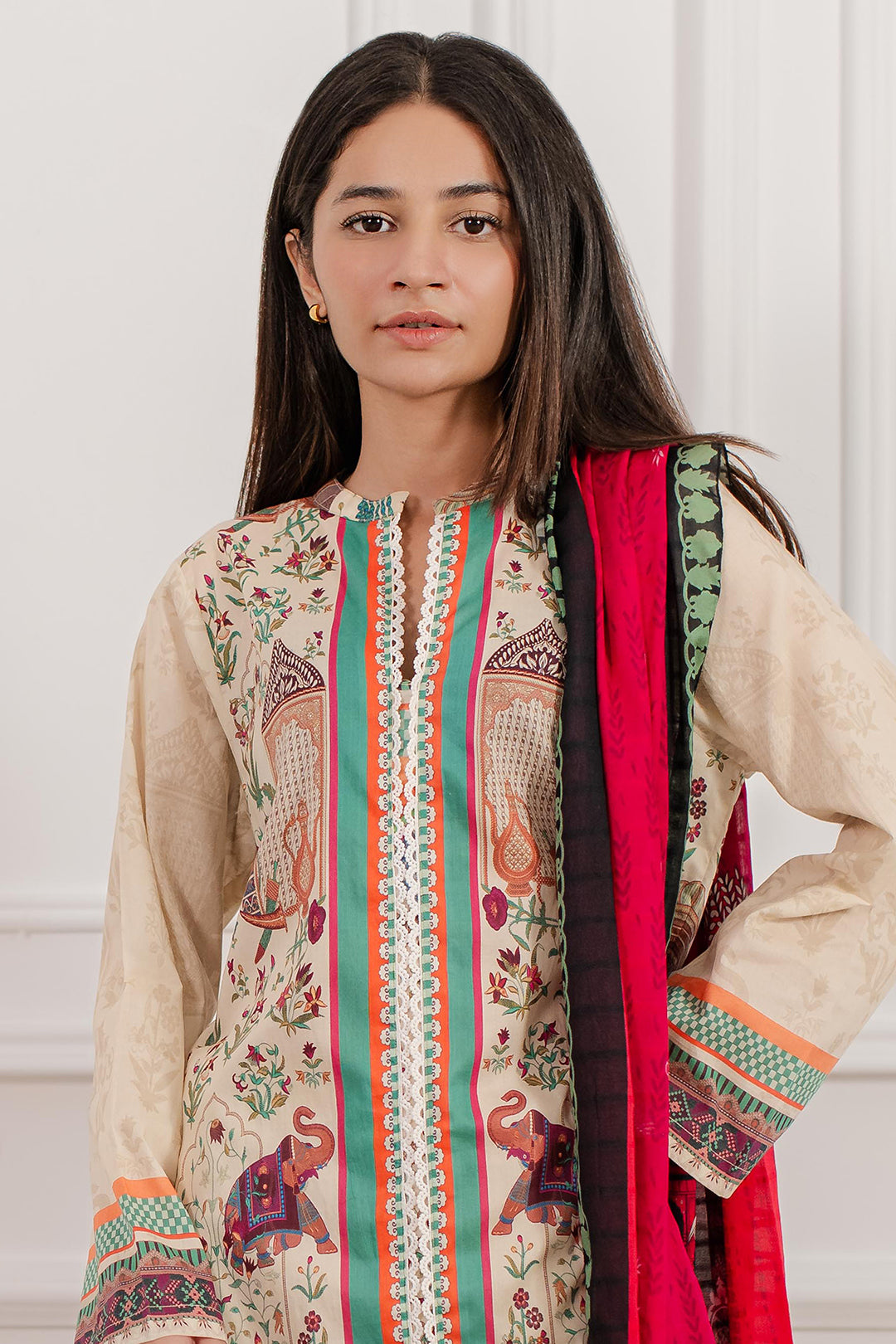 Zellbury | Summer Pret | Kurta Dupatta Trouser - 2098 -  Zellbury Women Essential Pret - Original Designer Dress - House of Maryam