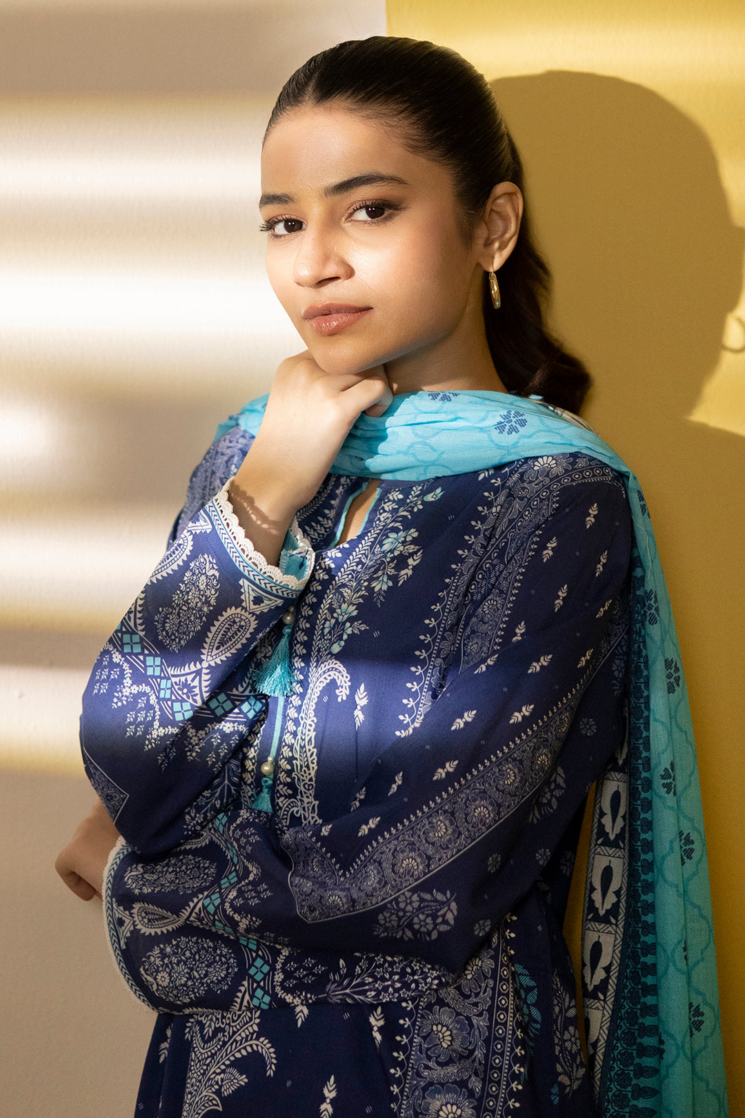 Zellbury | Summer Pret | Kurta Dupatta Trouser - 2102 -  Zellbury Women Essential Pret - Original Designer Dress - House of Maryam