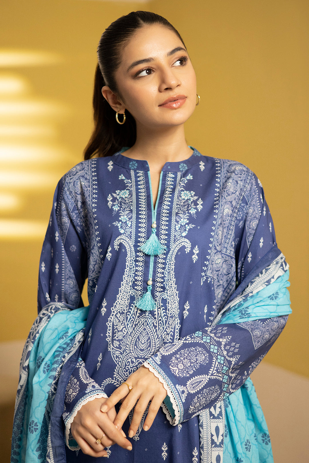 Zellbury | Summer Pret | Kurta Dupatta Trouser - 2102 -  Zellbury Women Essential Pret - Original Designer Dress - House of Maryam