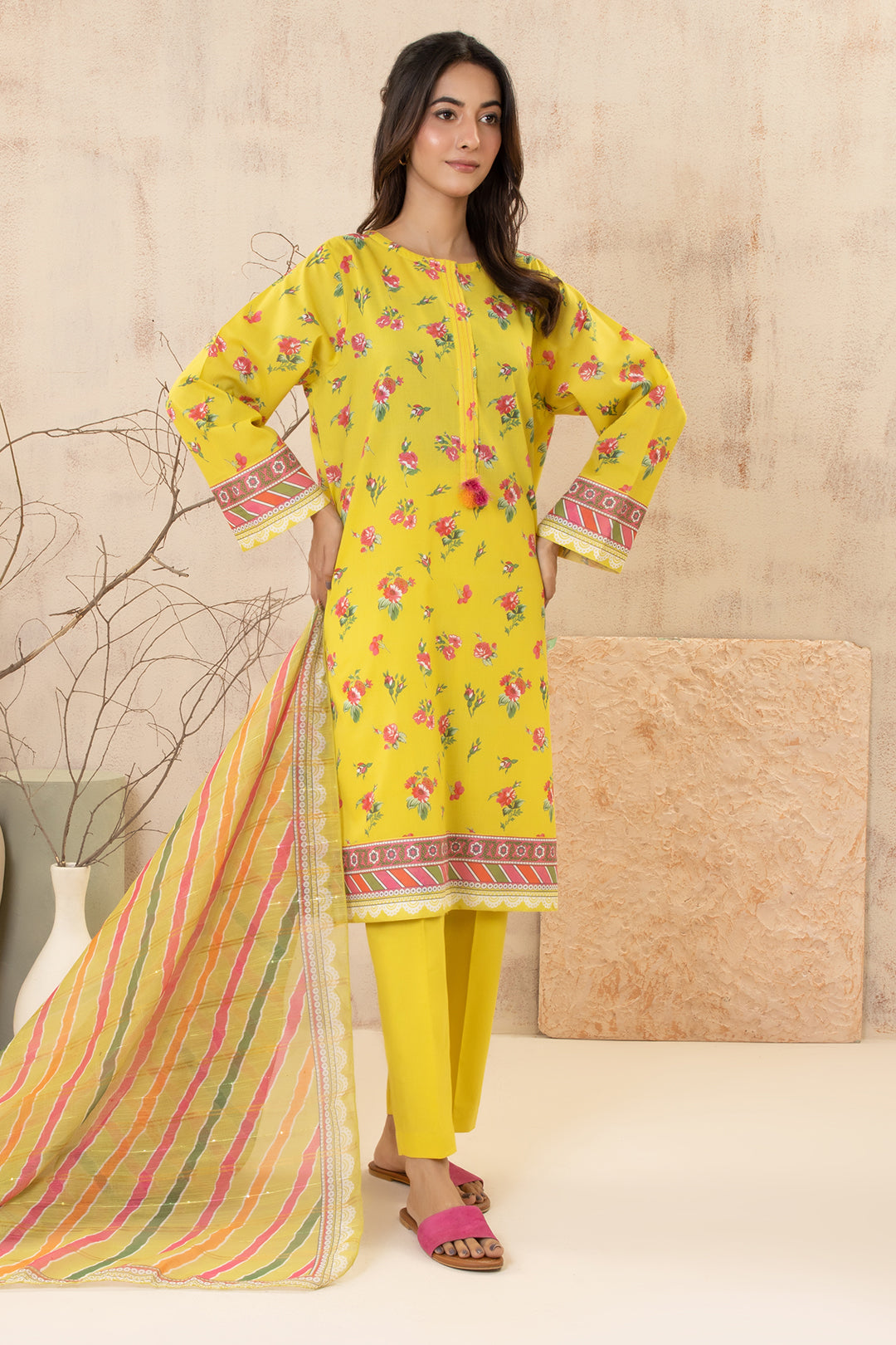 Zellbury | Summer Pret | Kurta Dupatta Trouser - 2111 -  Zellbury Women Essential Pret - Original Designer Dress - House of Maryam