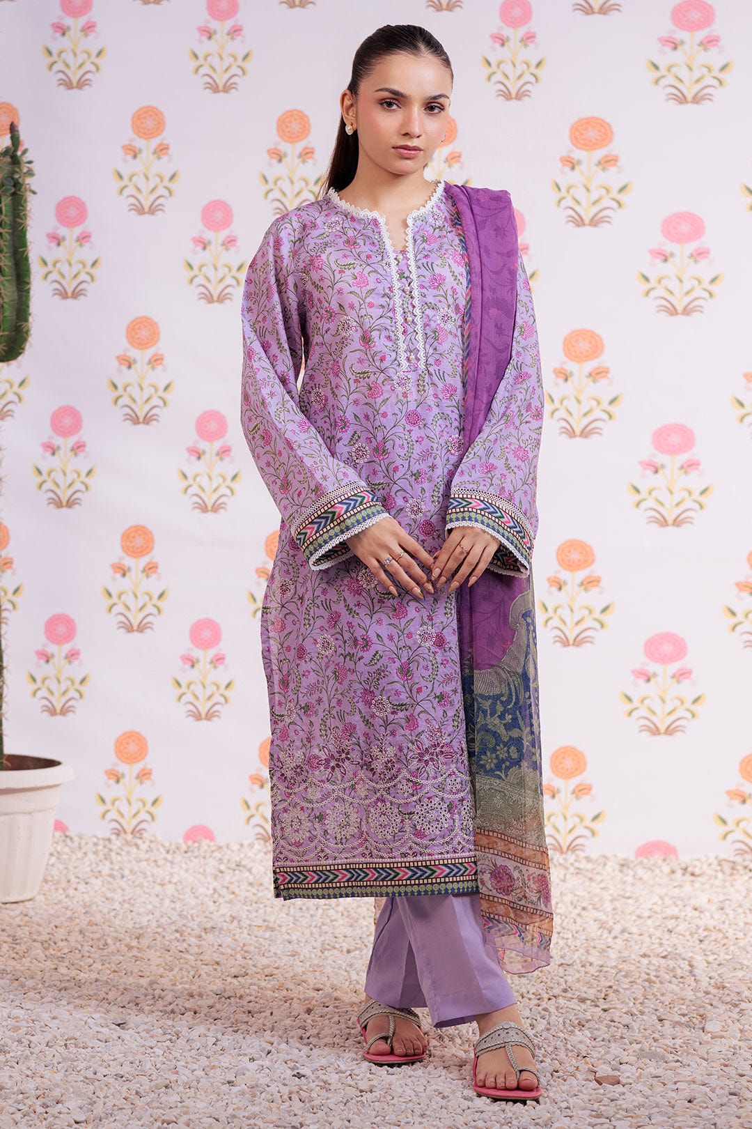 Zellbury | Summer Pret | Embroidered Kurta Dupatta Trouser - 2112 -  Zellbury Women Essential Pret - Original Designer Dress - House of Maryam