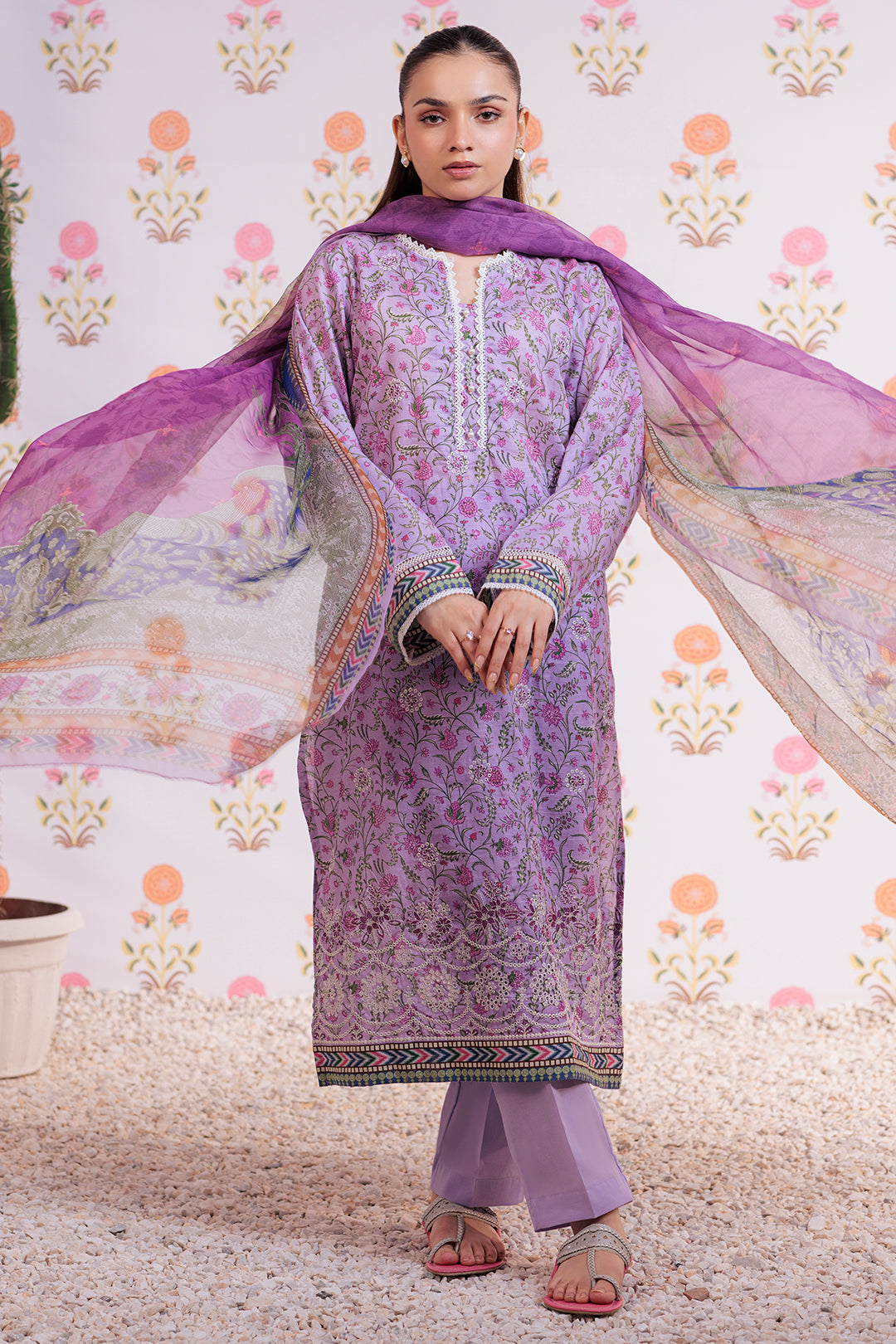 Zellbury | Summer Pret | Embroidered Kurta Dupatta Trouser - 2112 -  Zellbury Women Essential Pret - Original Designer Dress - House of Maryam