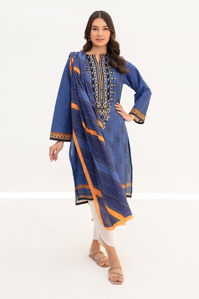 Zellbury | Winter Pret | Kurta Dupatta - 0755 -  Zellbury Women Essential Pret - Original Designer Dress - House of Maryam