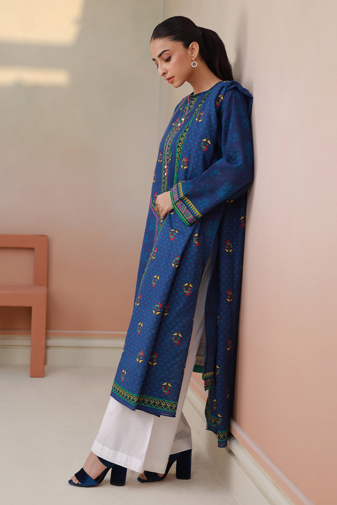 Zellbury | Winter Pret | Kurta Dupatta - 1523 -  Zellbury Women Essential Pret - Original Designer Dress - House of Maryam