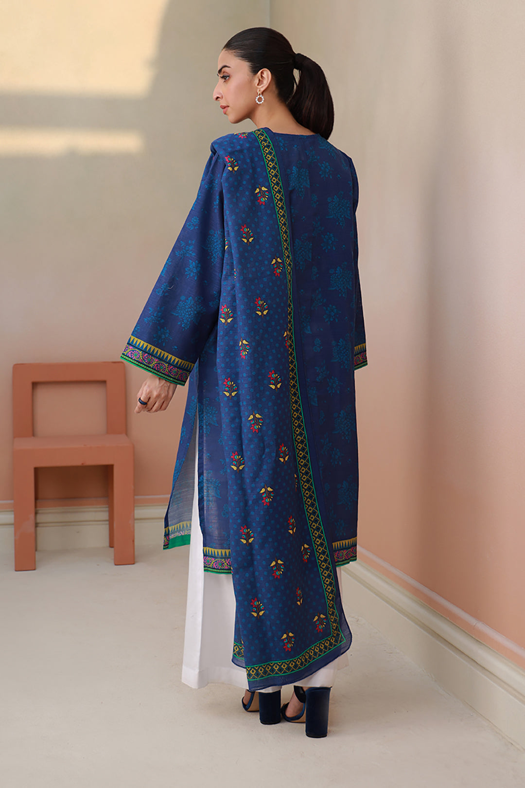 Zellbury | Winter Pret | Kurta Dupatta - 1523 -  Zellbury Women Essential Pret - Original Designer Dress - House of Maryam