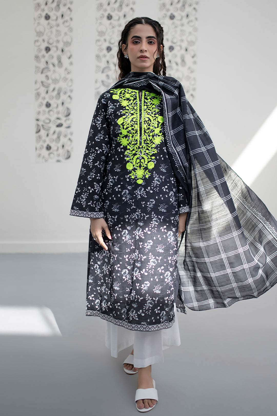 Zellbury | Winter Pret | Embroidered Kurta Dupatta - 1525 -  Zellbury Women Essential Pret - Original Designer Dress - House of Maryam