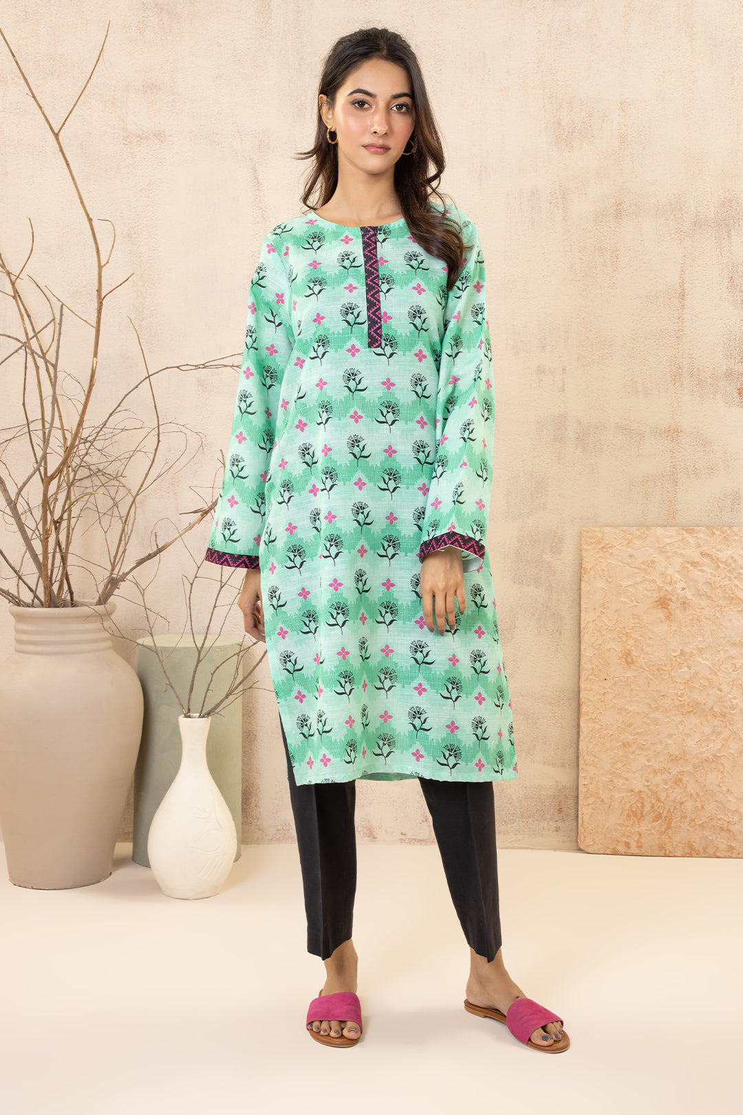 Zellbury | Winter Pret | Kurta - 2903 -  Zellbury Women Essential Pret - Original Designer Dress - House of Maryam