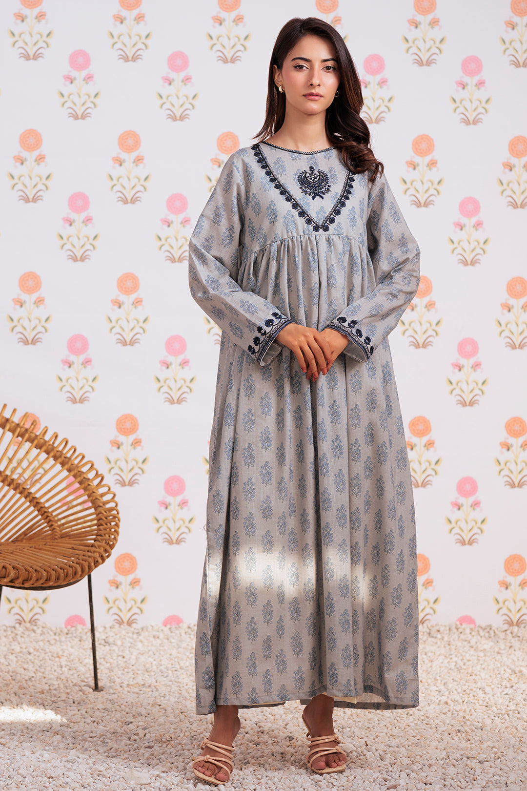 Zellbury | Winter Pret | Embroidered Kurta - 2909 -  Zellbury Women Essential Pret - Original Designer Dress - House of Maryam