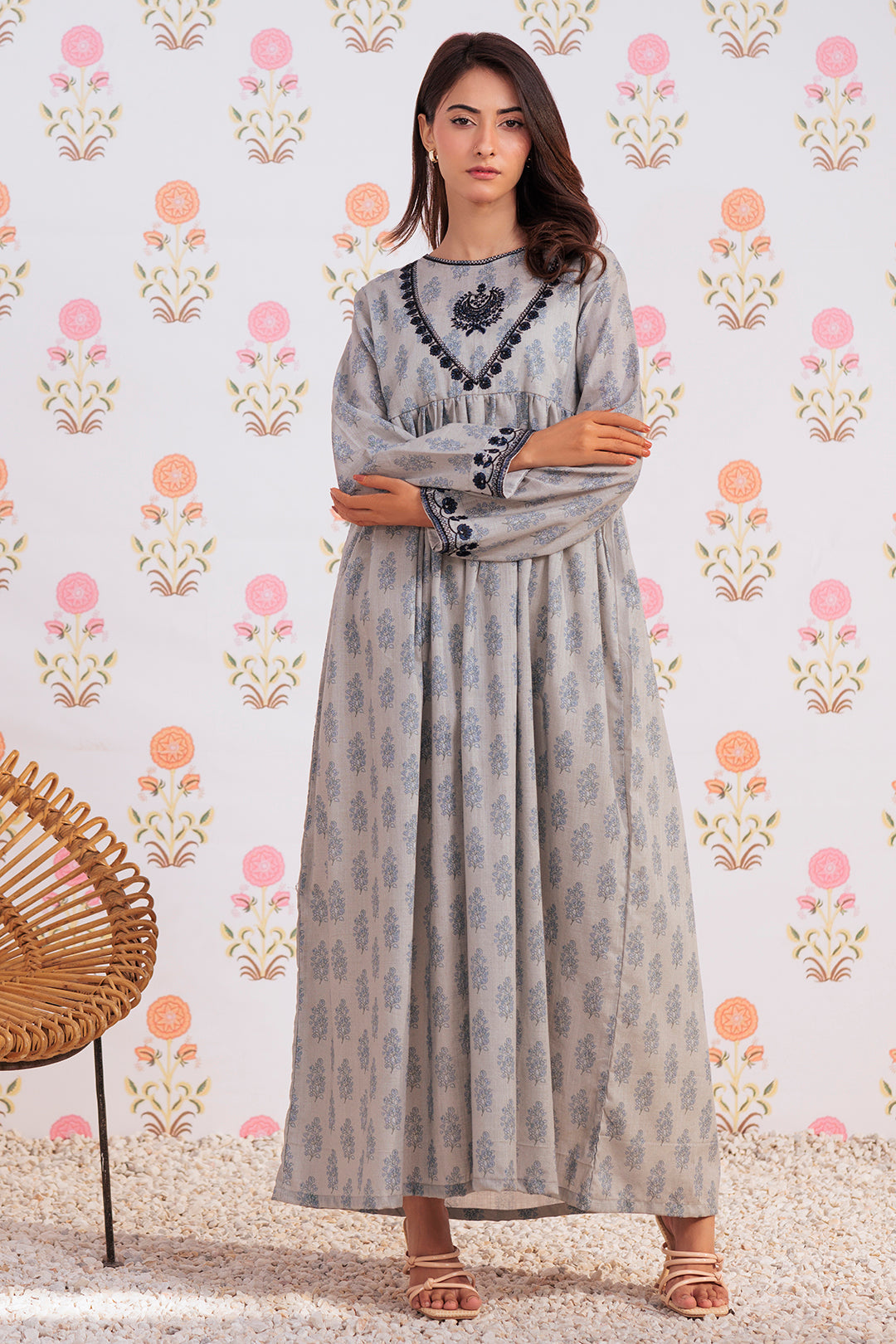 Zellbury | Winter Pret | Embroidered Kurta - 2909 -  Zellbury Women Essential Pret - Original Designer Dress - House of Maryam