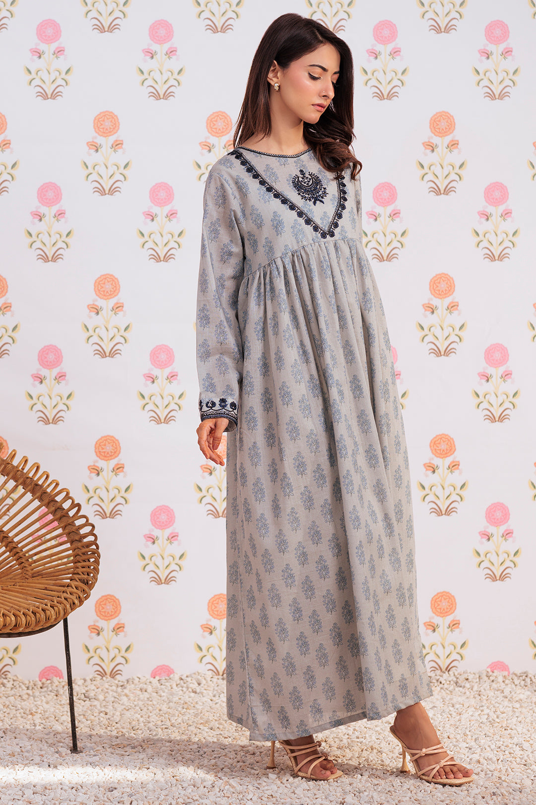 Zellbury | Winter Pret | Embroidered Kurta - 2909 -  Zellbury Women Essential Pret - Original Designer Dress - House of Maryam