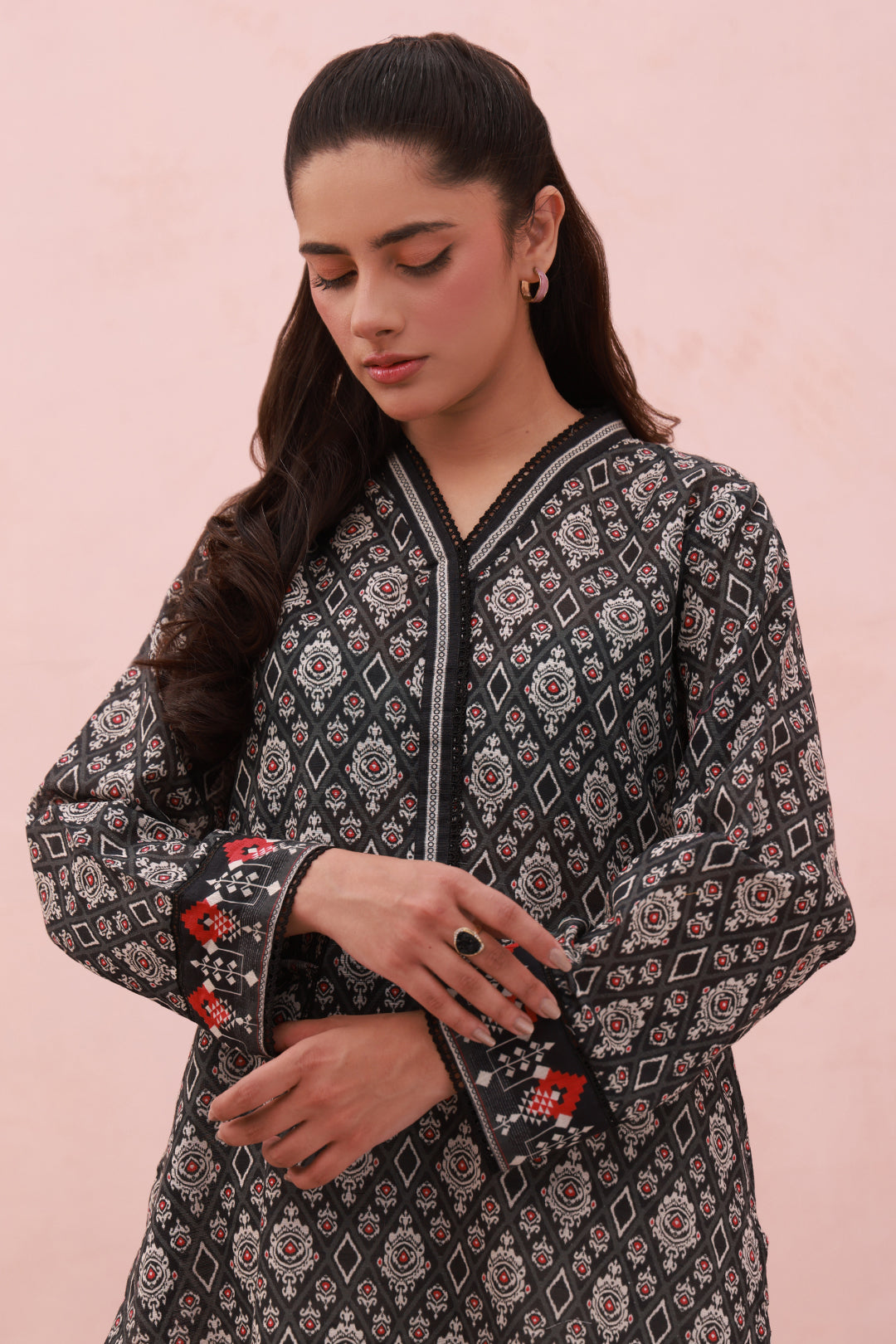 Zellbury | Winter Pret | Kurta - 2910 -  Zellbury Women Essential Pret - Original Designer Dress - House of Maryam