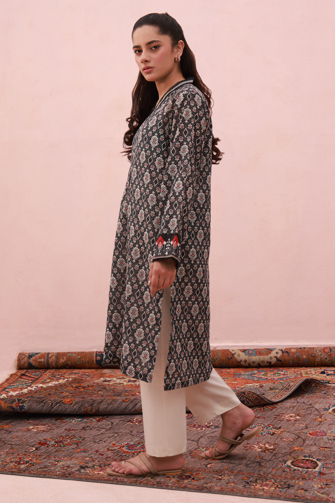 Zellbury | Winter Pret | Kurta - 2910 -  Zellbury Women Essential Pret - Original Designer Dress - House of Maryam