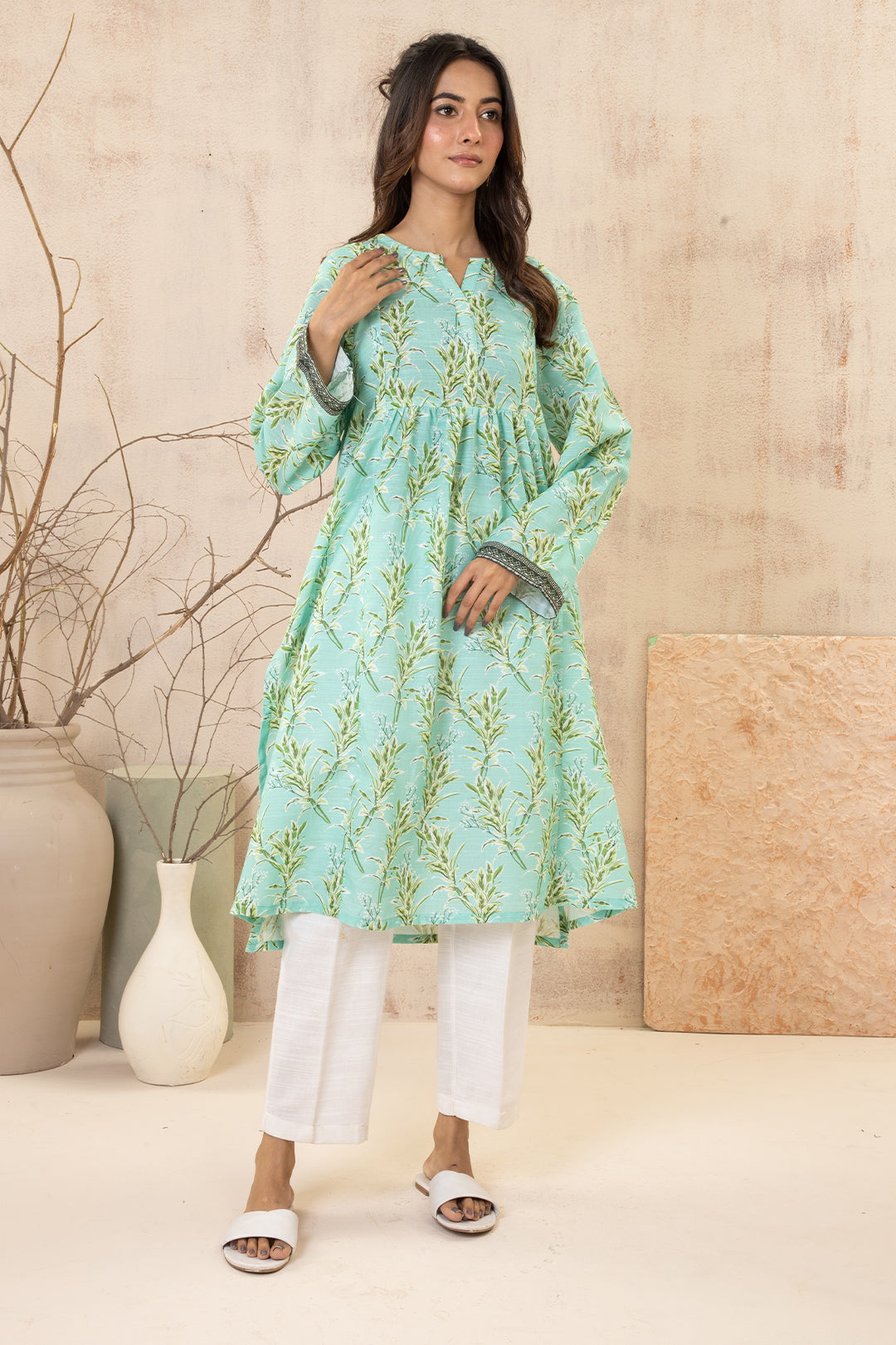 Zellbury | Winter Pret | Kurta - 2911 -  Zellbury Women Essential Pret - Original Designer Dress - House of Maryam