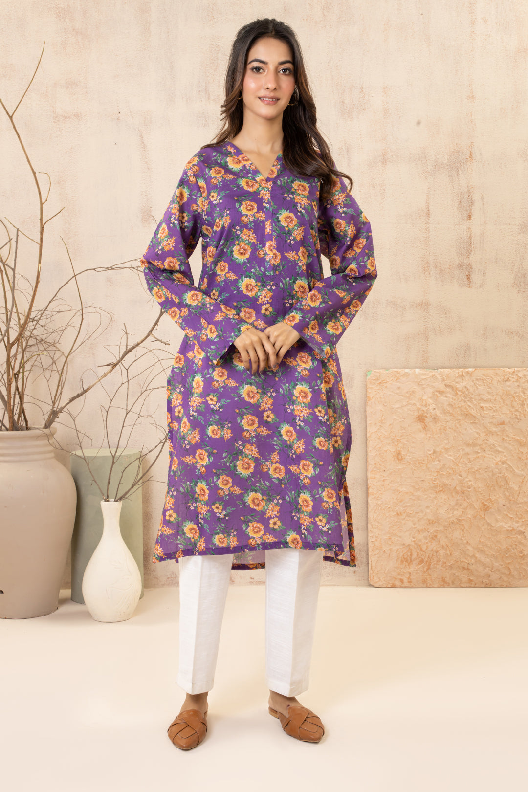 Zellbury | Winter Pret | Kurta - 2912 -  Zellbury Women Essential Pret - Original Designer Dress - House of Maryam