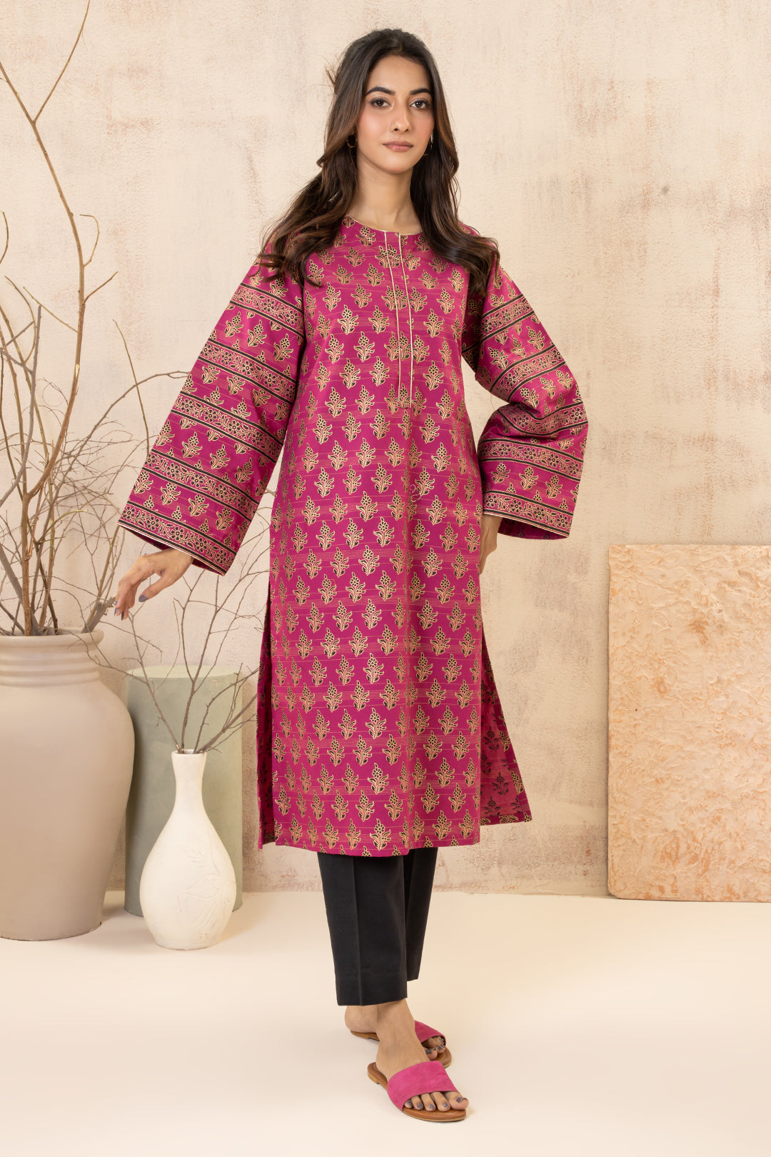 Zellbury | Winter Pret | Kurta - 2913 -  Zellbury Women Essential Pret - Original Designer Dress - House of Maryam