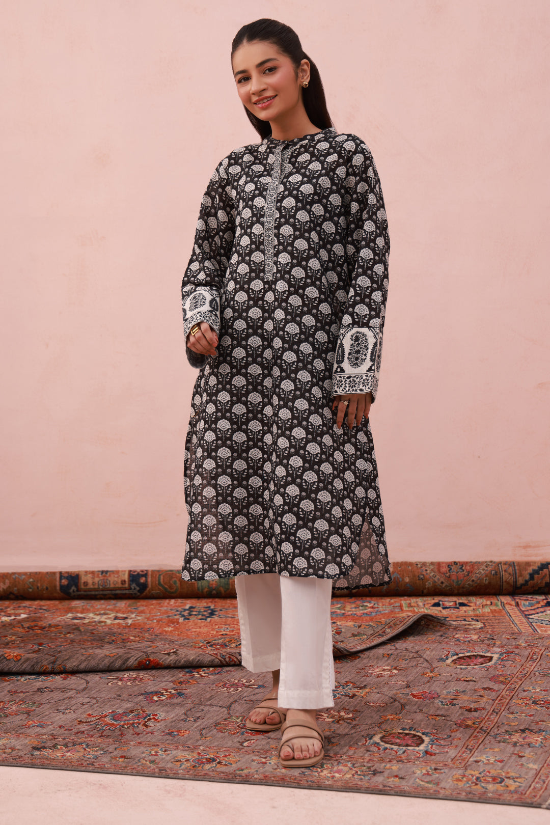 Zellbury | Winter Pret | Kurta - 2960 -  Zellbury Women Essential Pret - Original Designer Dress - House of Maryam