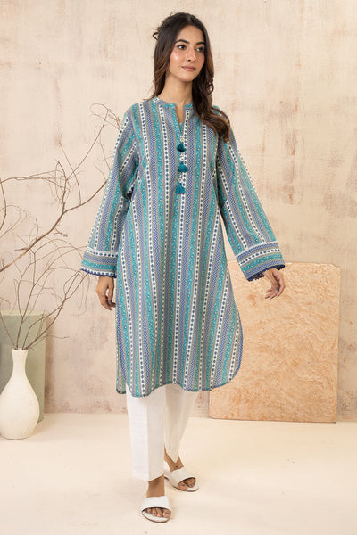 Zellbury | Winter Pret | Kurta - 2966 -  Zellbury Women Essential Pret - Original Designer Dress - House of Maryam