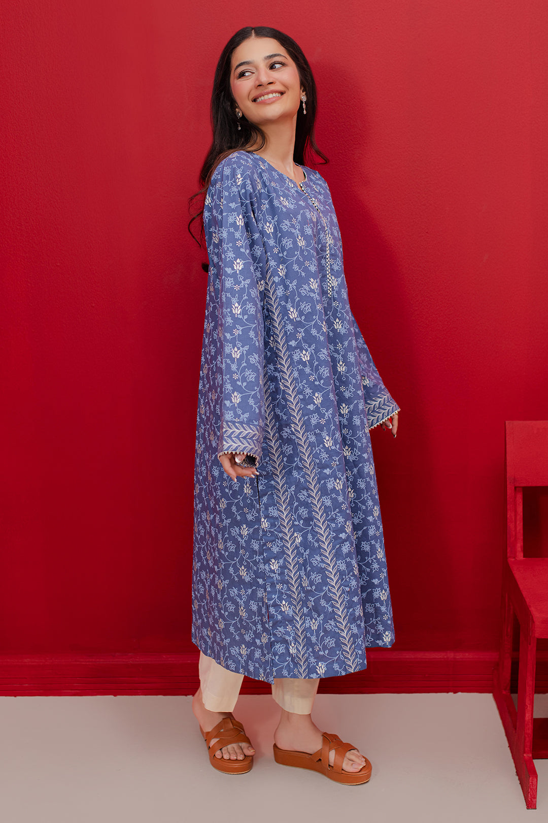 Zellbury | Winter Pret | Kurta - 2969 -  Zellbury Women Essential Pret - Original Designer Dress - House of Maryam