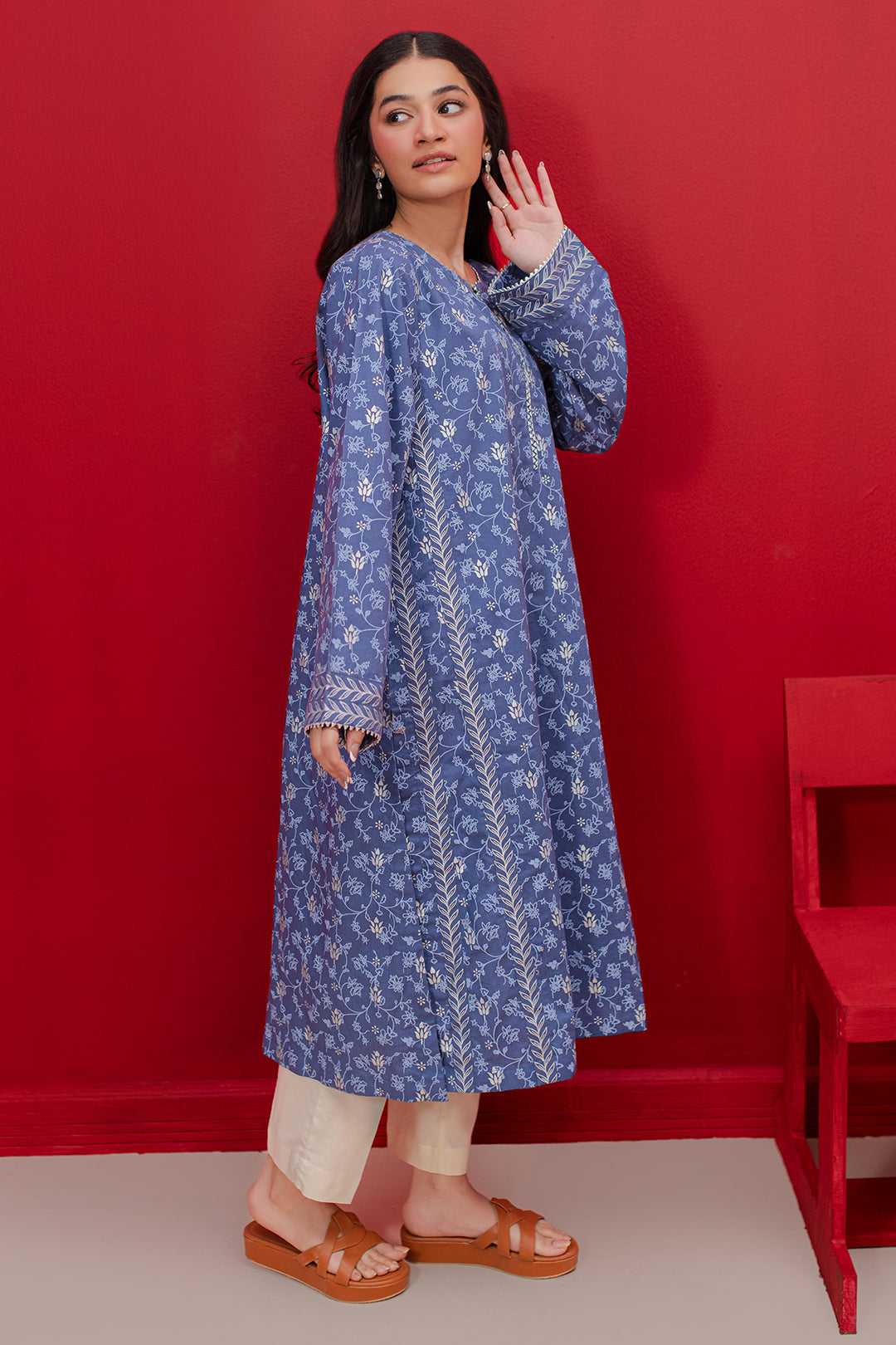 Zellbury | Winter Pret | Kurta - 2969 -  Zellbury Women Essential Pret - Original Designer Dress - House of Maryam