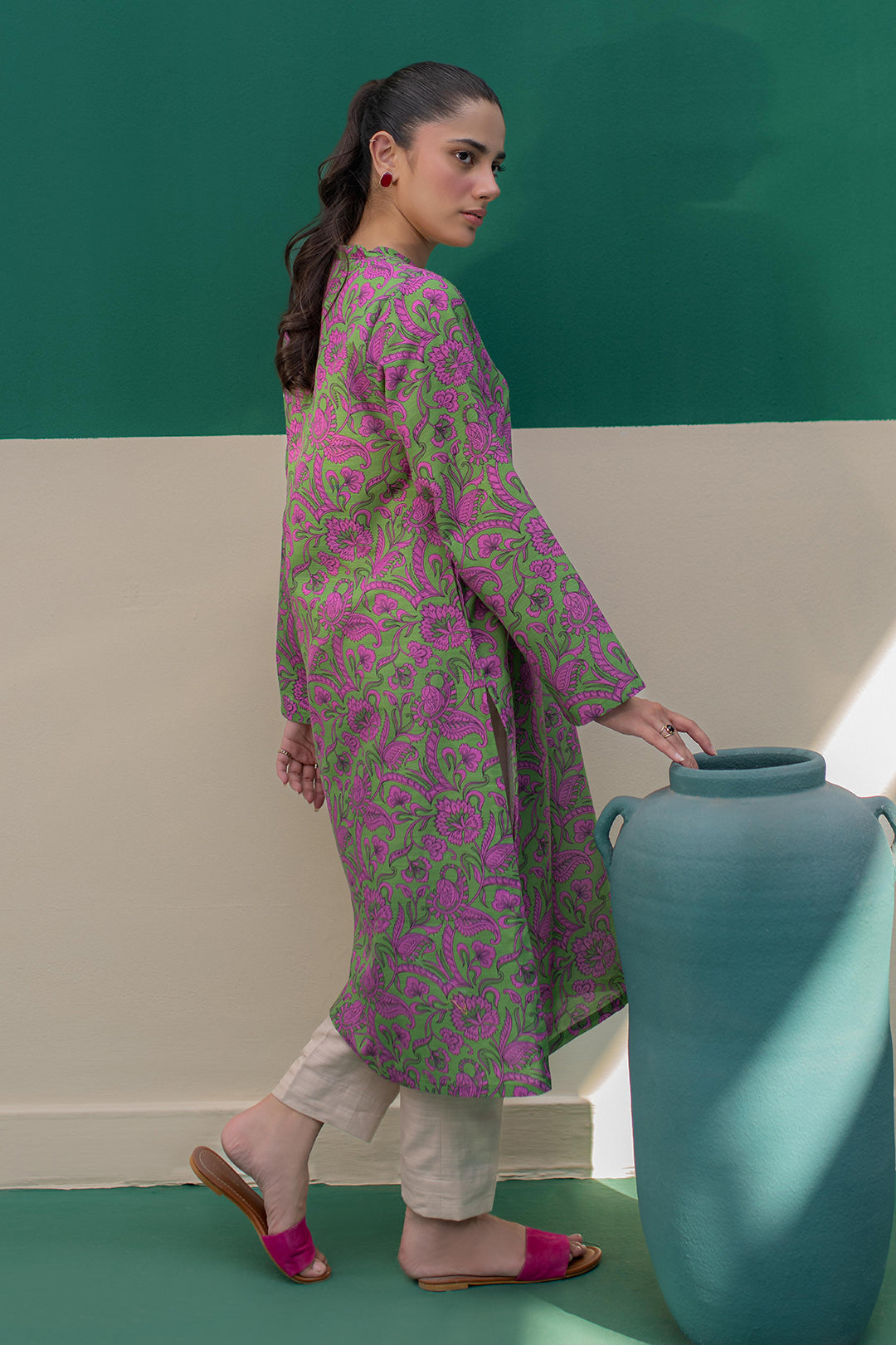 Zellbury | Winter Pret | Kurta - 3019 -  Zellbury Women Essential Pret - Original Designer Dress - House of Maryam