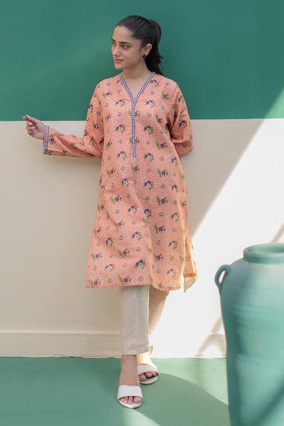 Zellbury | Winter Pret | Kurta - 3046 -  Zellbury Women Essential Pret - Original Designer Dress - House of Maryam