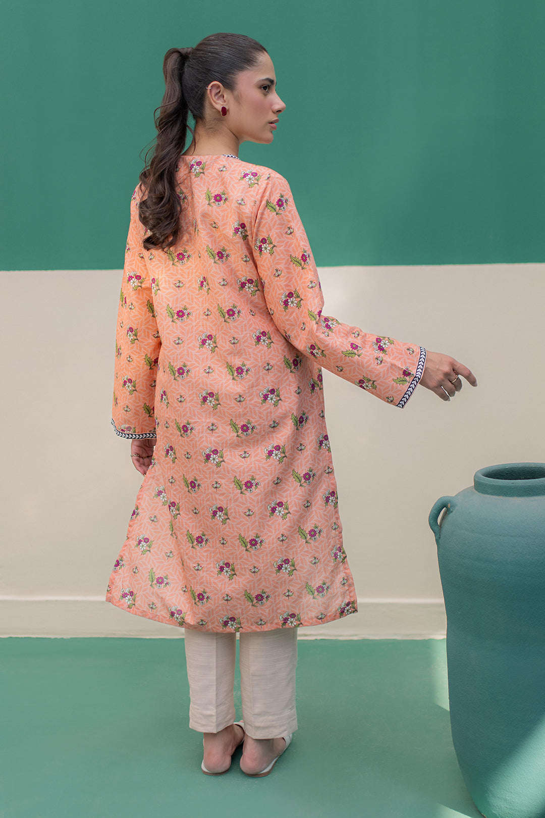 Zellbury | Winter Pret | Kurta - 3046 -  Zellbury Women Essential Pret - Original Designer Dress - House of Maryam