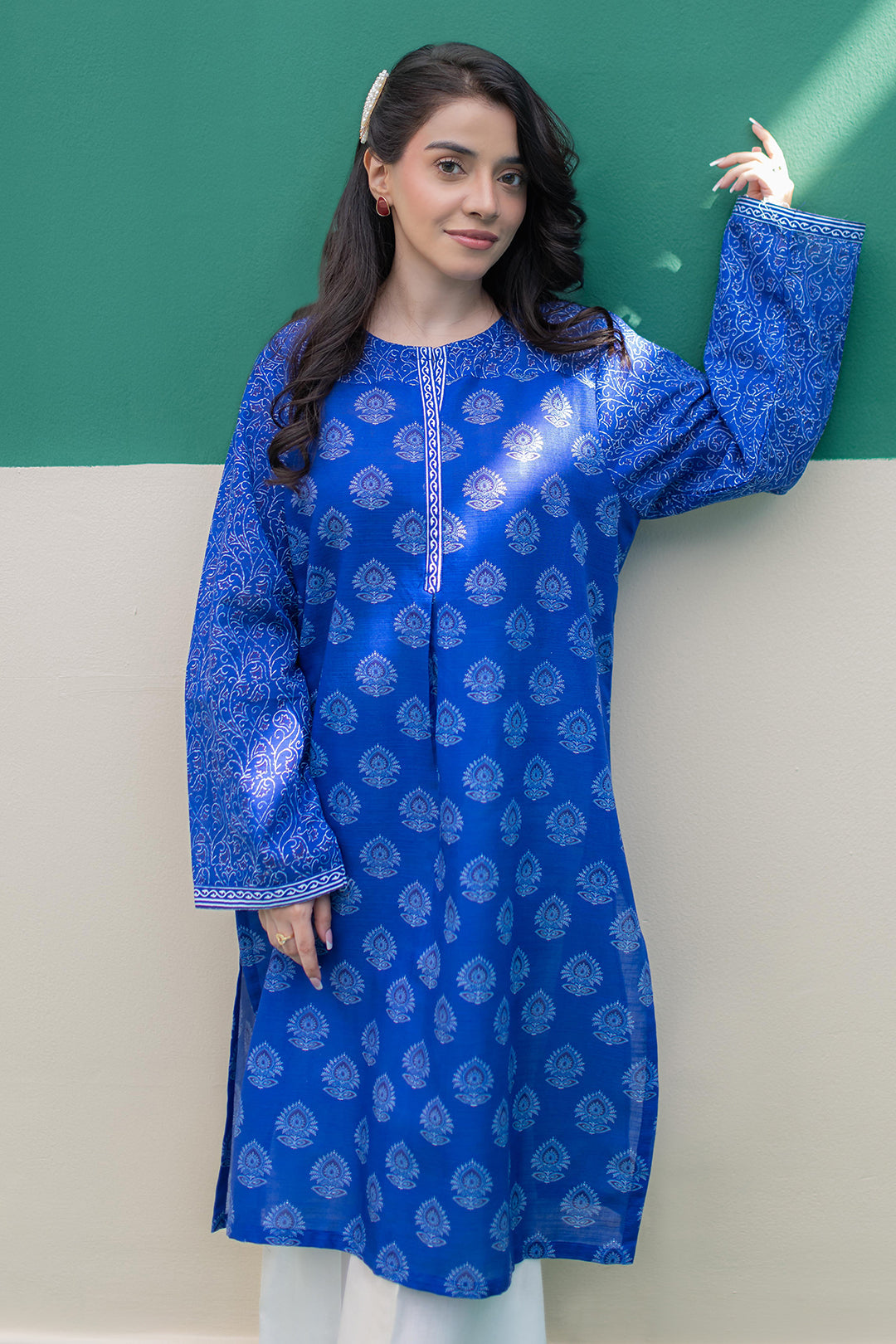 Zellbury | Winter Pret | Kurta - 3047 -  Zellbury Women Essential Pret - Original Designer Dress - House of Maryam