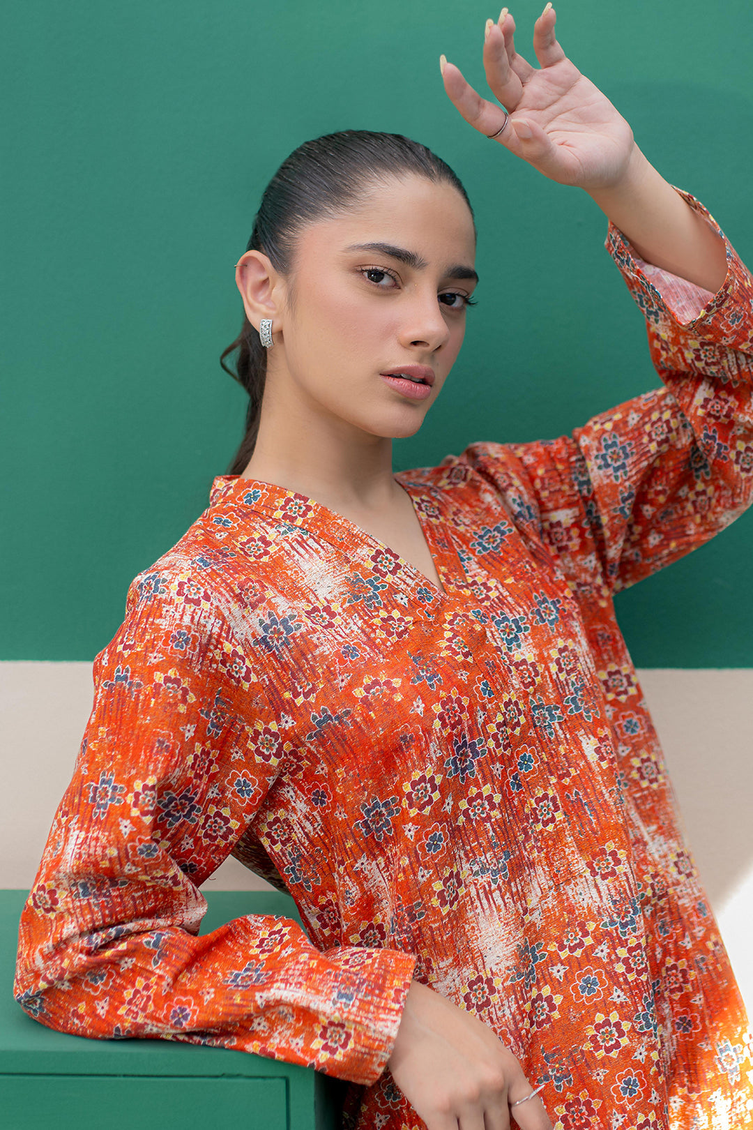 Zellbury | Winter Pret | Kurta - 3077 -  Zellbury Women Essential Pret - Original Designer Dress - House of Maryam