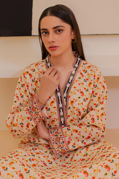 Zellbury | Winter Pret | Kurta - 3078 -  Zellbury Women Essential Pret - Original Designer Dress - House of Maryam