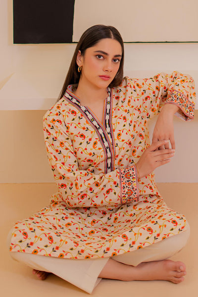 Zellbury | Winter Pret | Kurta - 3078 -  Zellbury Women Essential Pret - Original Designer Dress - House of Maryam