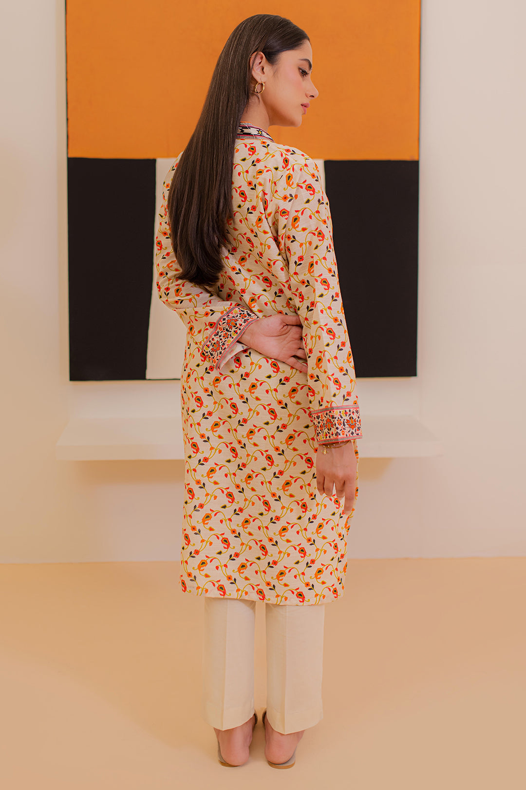 Zellbury | Winter Pret | Kurta - 3078 -  Zellbury Women Essential Pret - Original Designer Dress - House of Maryam